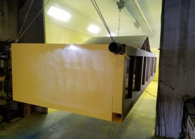 Giant Yellow Motor control Box for a Lock and Dam in Walala Wa.